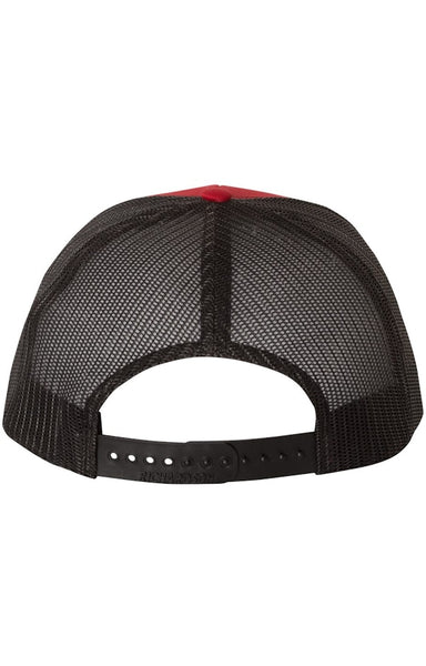 Richardson Trucker Snapback Cap - Red/Black