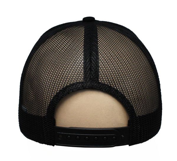 Trucker Rope Hat - Black with Red/Blk Rope