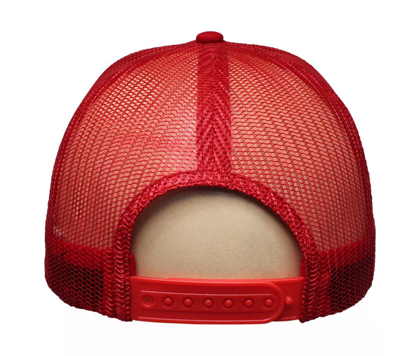 Trucker Rope Hat - Red with Red/White rope