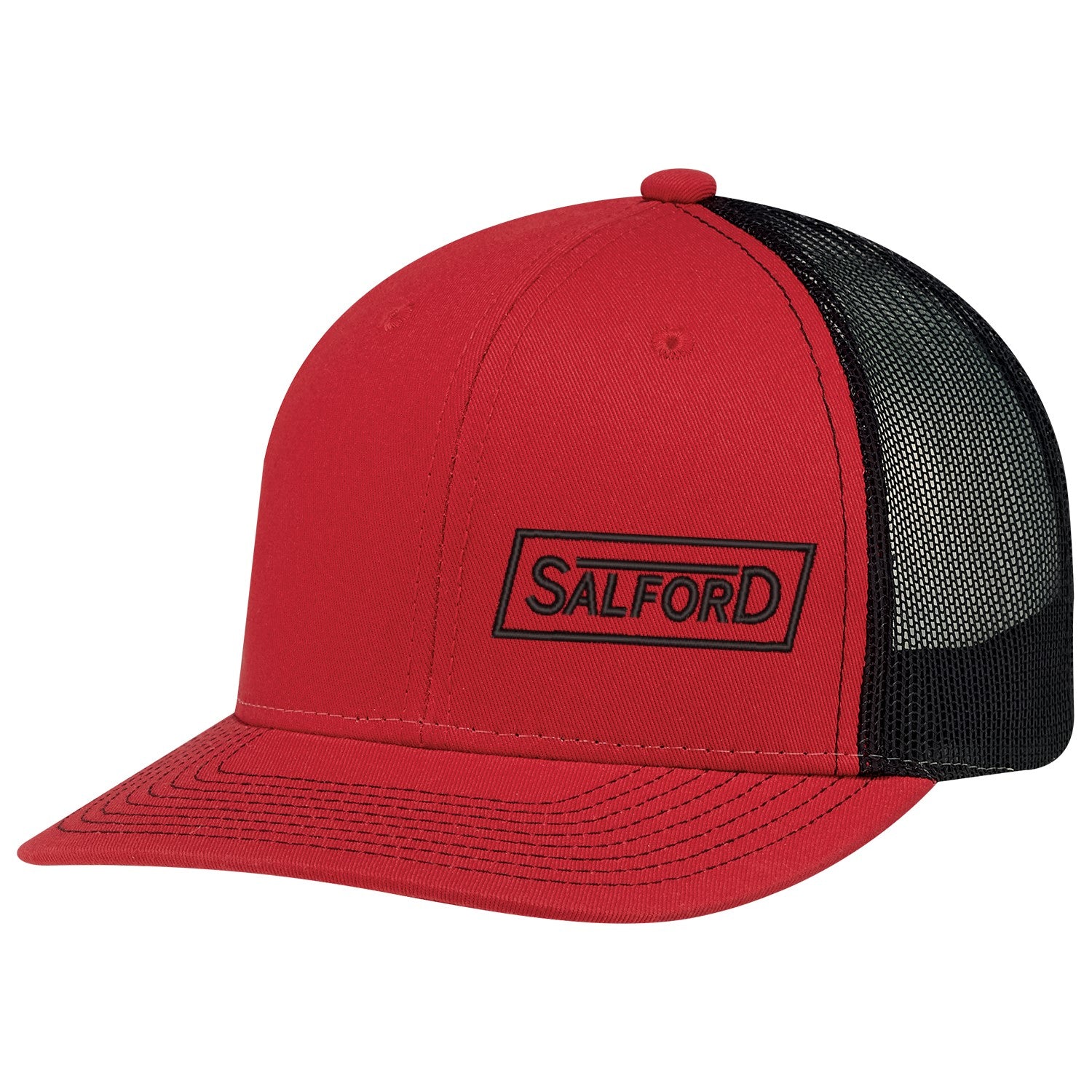 Richardson Trucker Snapback Cap - Red/Black
