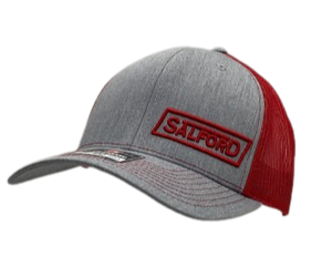 Richardson Trucker Snapback Cap - Heather Grey/Red