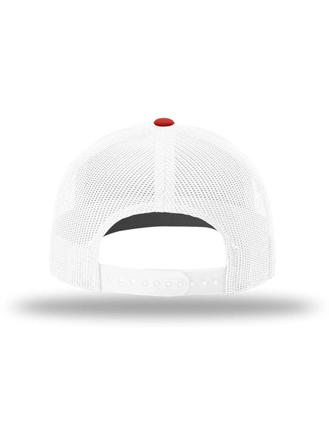 Richardson Trucker Snapback Cap - Red/White